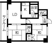 朝日レジデンスの間取り画像