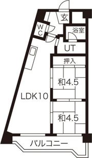 幌西ハイツの間取り画像