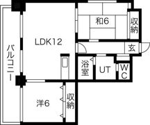 チサンマンション円山III【区分】の間取り画像