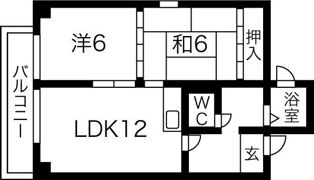 ハピネス北20条の間取り画像