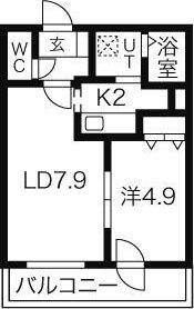 CREA北28条の間取り画像