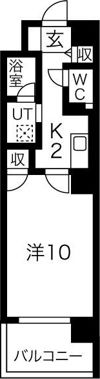 クレール北10条＜家具家電付き＞の間取り画像