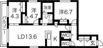 アルファスクエア南郷丘公園の間取り画像