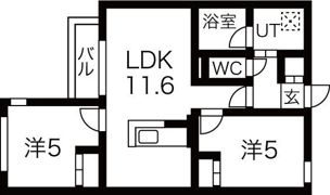 メニーズコート発寒中央の間取り画像