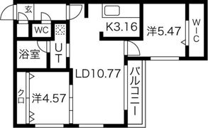 シエル山鼻の間取り画像