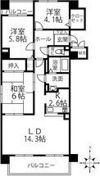 クリオ行啓通参番館の間取り画像