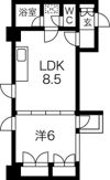 ベルヴィコート本通IIIの間取り画像