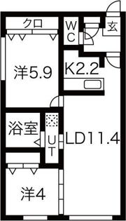ボヌール手稲本町の間取り画像