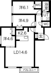 アルファスクエア円山2条の間取り画像