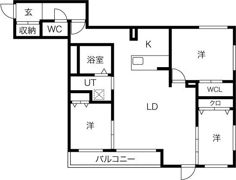 アルファスクエア宮の森2条の間取り画像