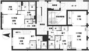 グランメールボヌールの間取り画像