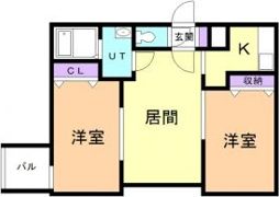 THERESIDENCEPARKKOSAI（旧ヒルズタウン幌の間取り画像