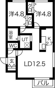ブランシャール南円山の間取り画像