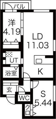 インフィニティ新道東の間取り画像