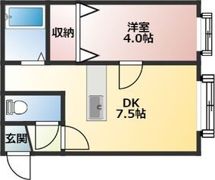 クルーズハウス東区役所前の間取り画像