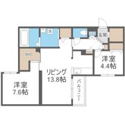 エフュート南円山の間取り画像