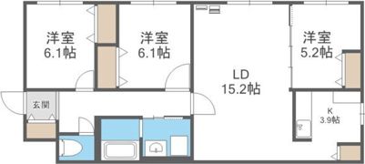 Pommeraie北18条（ポムレ北18条）の間取り画像