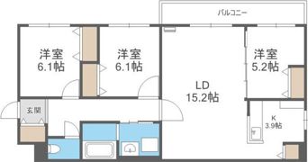 Pommeraie北18条（ポムレ北18条）の間取り画像