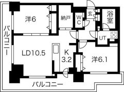 ファインシティ札幌ザ・タワー大通公園の間取り画像