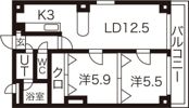 サントアリオデ平岸の間取り画像