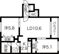 ブランシャール環状通東の間取り画像