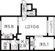 ブランシャール環状通東の間取り画像