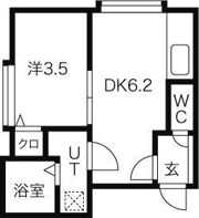 フラットJ北24条東の間取り画像