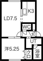 オカップSの間取り画像