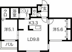 ブランシャール新さっぽろの間取り画像