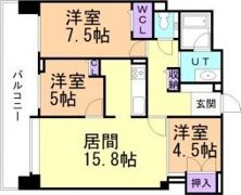 ミリオン山鼻中央の間取り画像
