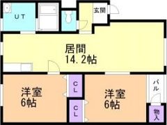 メゾン幌西の間取り画像
