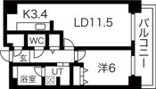 D'グラフォート札幌ステーションタワーの間取り画像
