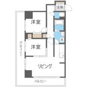 レジディア南1条の間取り画像