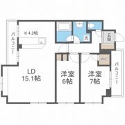レジディア北2条イーストの間取り画像