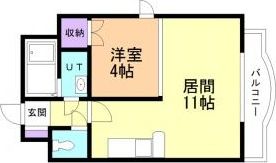 キャッスル八軒の間取り画像