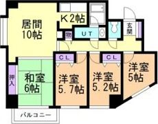 トーワ琴似の間取り画像