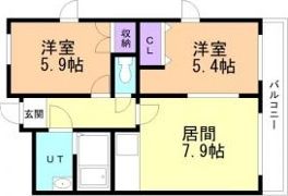 レイソル西町の間取り画像
