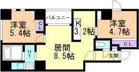 東十字街マンションの間取り画像