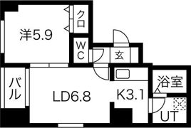 メヌエット南8条の間取り画像