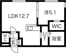 P＆＃234；che山鼻 Cの間取り画像
