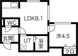 ヴィラ本通南の間取り画像