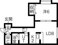 マイルーム二十四軒の間取り画像