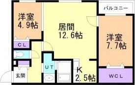 ウエリスアーバン南8条の間取り画像