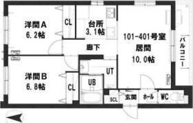 グランメールVilla9.16の間取り画像