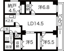 ルーデンスプレイス宮丘弐番館の間取り画像
