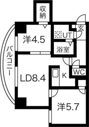 サイレンス宮の森アネックスの間取り画像