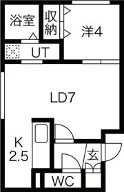 フェリーチェ新札幌の間取り画像