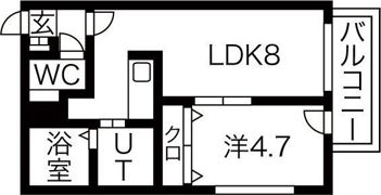グランメゾン厚別の間取り画像