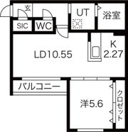 レスツオン厚別IIの間取り画像