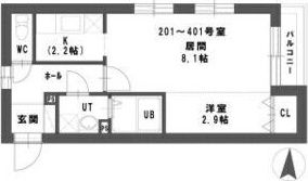 グランメール南8条の間取り画像